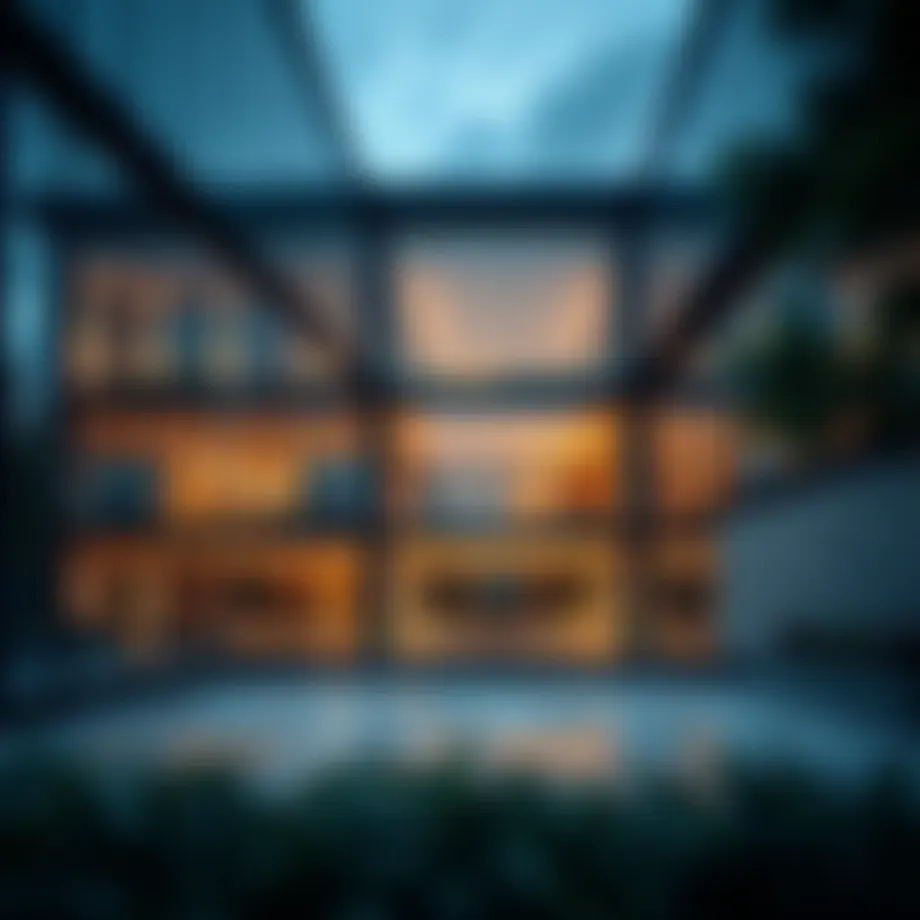 Modern architecture featuring glass facades