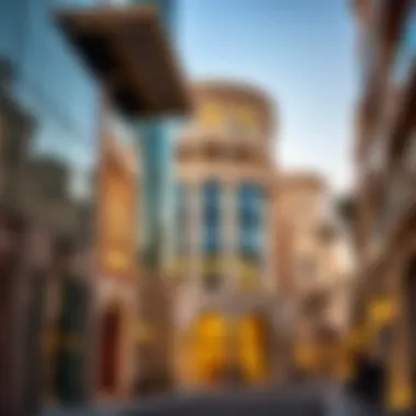 Architectural Highlights of Al Manara Street Architectural highlights along Al Manara Street, blending modern and traditional styles