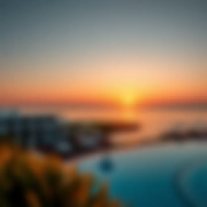 Stunning sunset view over Damac Lagoon Ibiza illustrating serene living