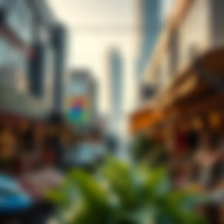 A vibrant marketplace in one of Dubai's Free Zones reflecting diverse trade opportunities