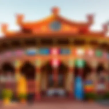 Cultural Pavilion at Global Village Vibrant cultural pavilion representing different countries at Global Village