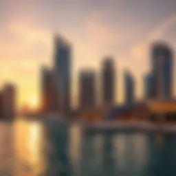 Stunning skyline view of Business Bay showcasing Omniyat's architectural designs