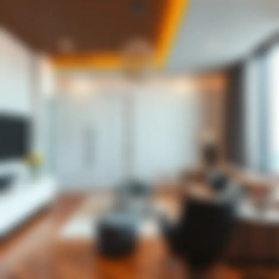 Modern studio flat interior in Bur Dubai