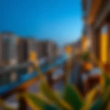Luxury apartment balcony overlooking the canal