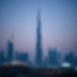 Sahara Tower's striking silhouette against the Dubai skyline