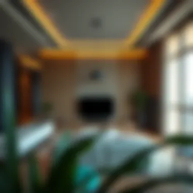 Interior of a modern rental apartment in International City.