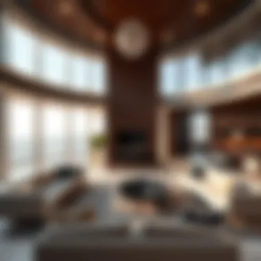 Interior of Maryah Tower highlighting modern architecture and design