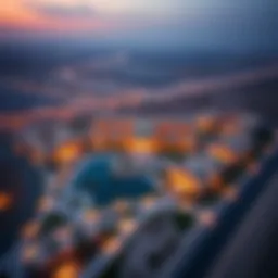 Aerial view of Nad Al Hamar showcasing its unique layout