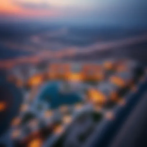 Aerial view of Nad Al Hamar showcasing its unique layout