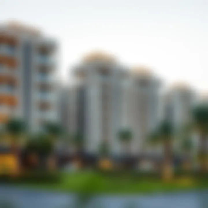 Modern residential buildings in Nad Al Hamar reflecting real estate trends