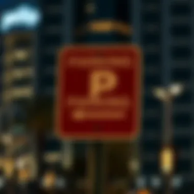 Signage Indicating Parking Regulations in Dubai Signage indicating parking regulations in Dubai