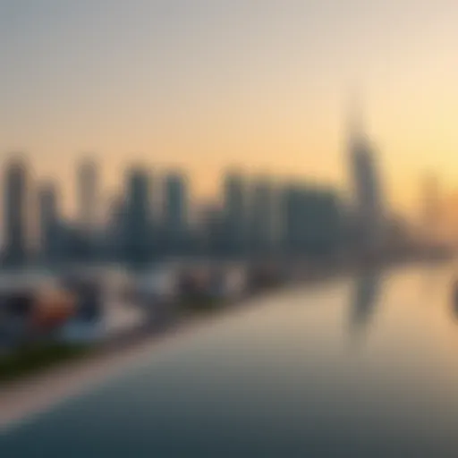 Stunning skyline view of the Golden Mile in Dubai