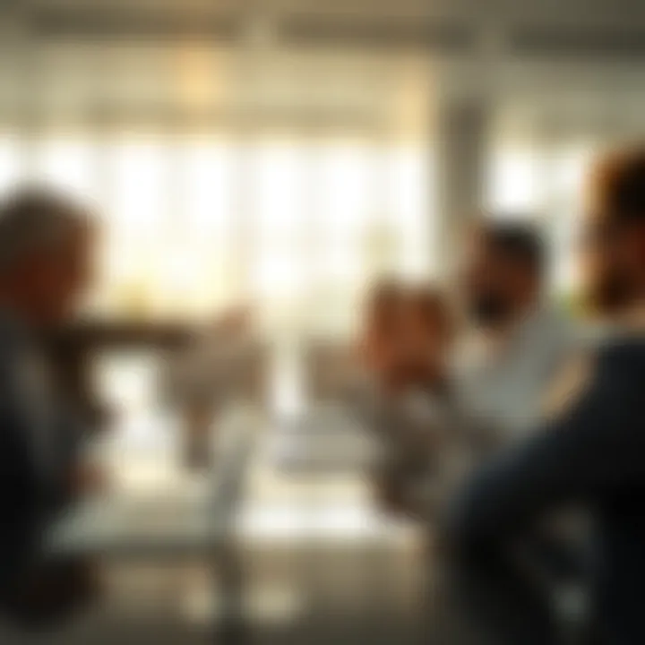 A diverse group of investors discussing real estate opportunities