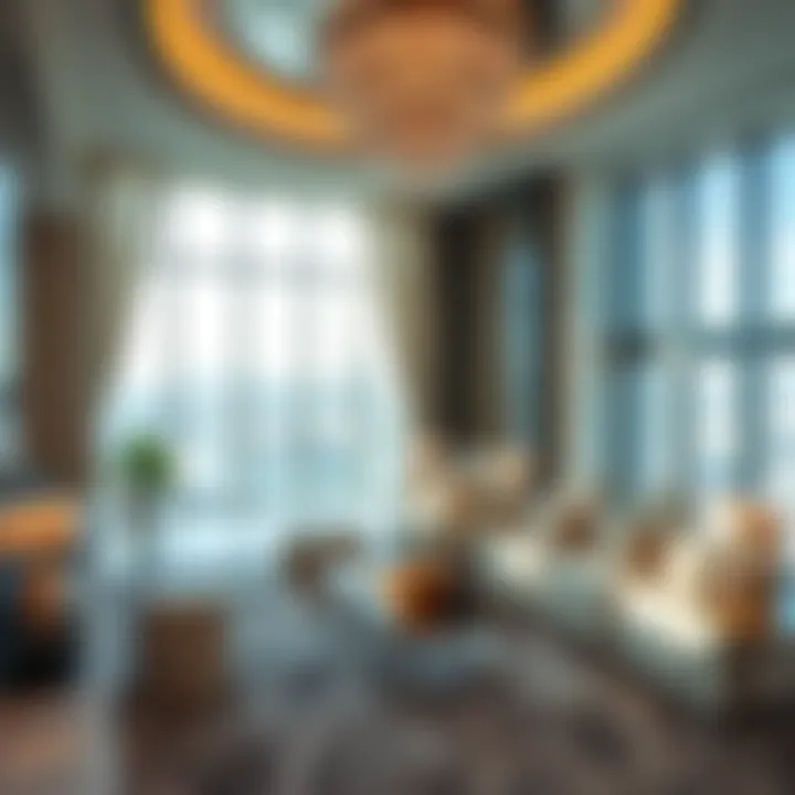 Luxurious interior design of Al Jawad Tower